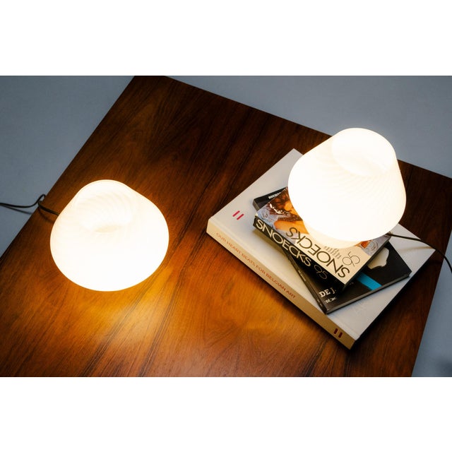 Vintage Mushroom Table Lamps by Venini for Mazzega, Italy, 1960s, Set of 2 For Sale - Image 10 of 11