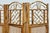 Chinoiserie Vintage Bamboo Chippendale Style Four Panel Screen Room Divider For Sale - Image 3 of 7