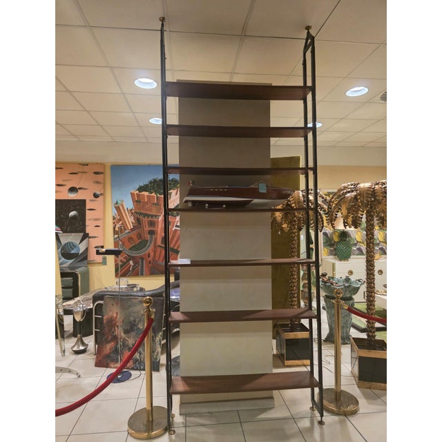 Scandinavian-Style Floor-to-Ceiling Bookcase, 1960s For Sale - Image 3 of 10