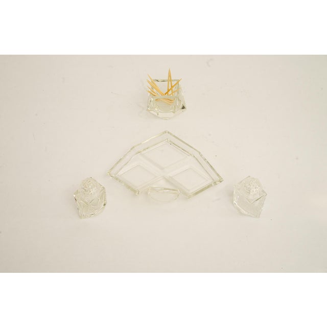Art Deco Glass Salt and Pepper with Toothpick Holders, Vienna, 1920s For Sale - Image 14 of 17