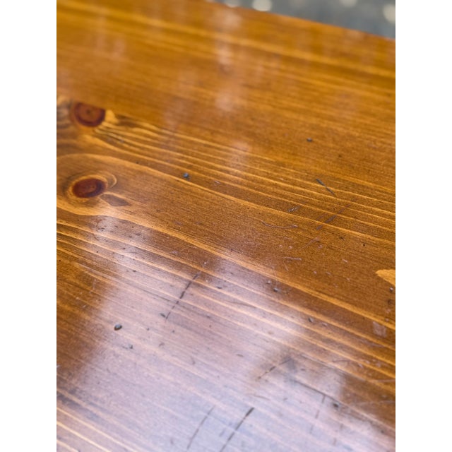 Ethan Allen Country Craftsman Pine Console Table For Sale - Image 10 of 12