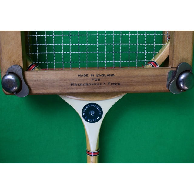 1950s Abercrombie & Fitch Monogram Badminton Racquet with Wood Press For Sale In New York - Image 6 of 10