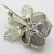 Silver Vintage Italian Handmade Genuine Silver Filigree Rose Shaped Brooch, 1970s For Sale - Image 8 of 13