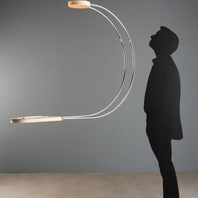 Gesto' ceiling lamp designed by Bruno Gecchelin for Skipper in the 1970s, an iconic example of Italian design from the...