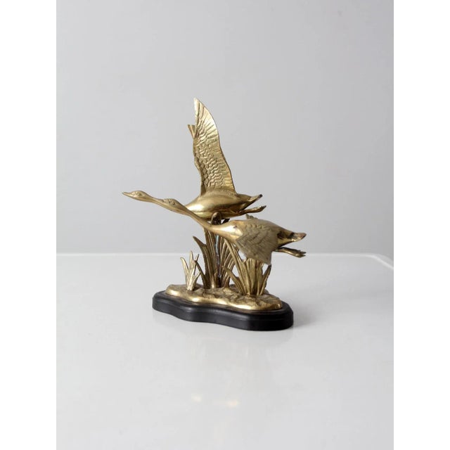 Vintage Figural Brass Birds Sculpture For Sale - Image 6 of 13