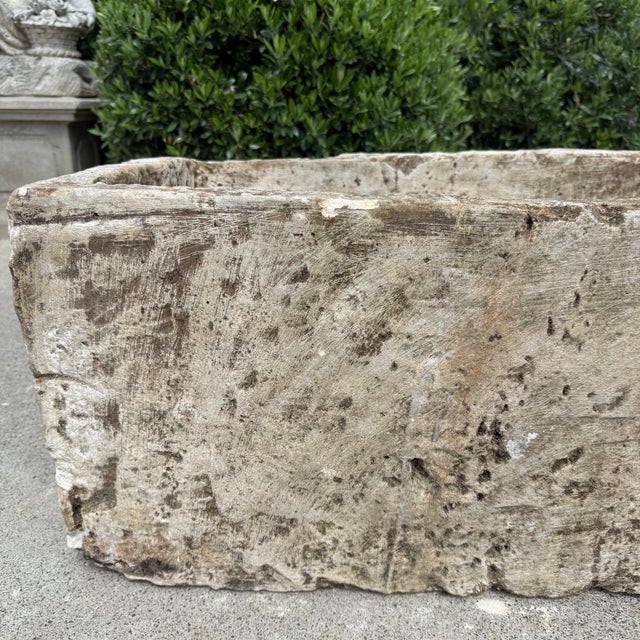 Stone Antique Limestone Trough 516260 31"w For Sale - Image 7 of 9