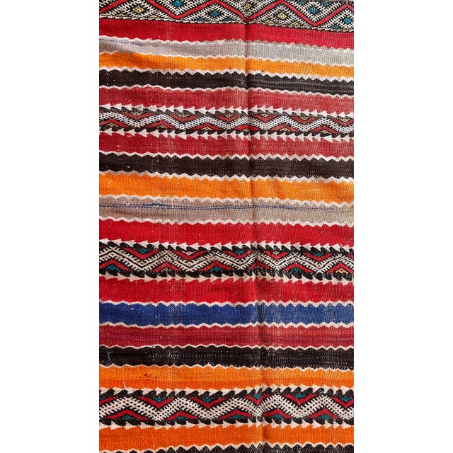 1980s Striped Flatweave Rug - 9.2 X 4.99 Ft For Sale In Cleveland - Image 6 of 11