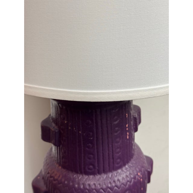 Ceramic Vintage Purple Ceramic Table Lamp For Sale - Image 7 of 12