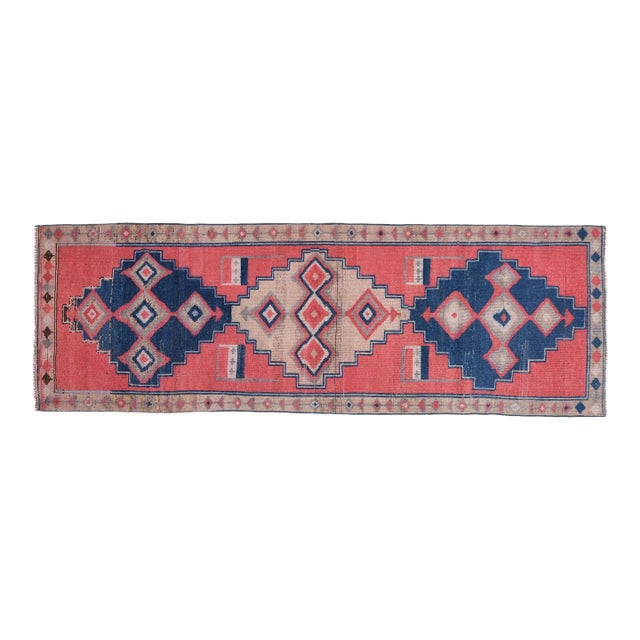1970s Turkish Oushak Handmade Wool Cotton Pink Area Rug For Sale