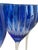 Vintage Blue Etched Crystal Stemware, Set of 8 For Sale - Image 4 of 5