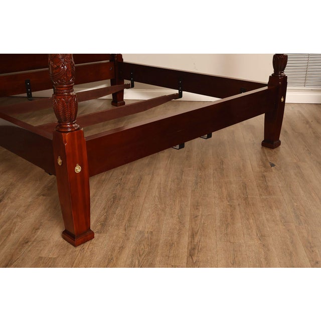 Councill King Size Mahogany Poster Bed Frame For Sale - Image 9 of 18