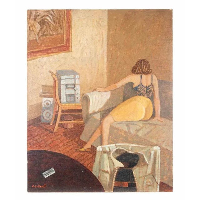 Modern Alberto Gallerati, The Attic of Pescara, Oil Painting, 1970s For Sale - Image 3 of 4