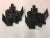 Black Pair of Mid Century Italian Brutalist Blackened Iron & Geometric Multi Colored Murano Glass Sconces For Sale - Image 8 of 9