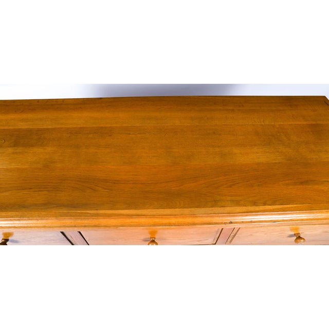 Vintage Oak Panelled Three Door Sideboard For Sale - Image 5 of 16