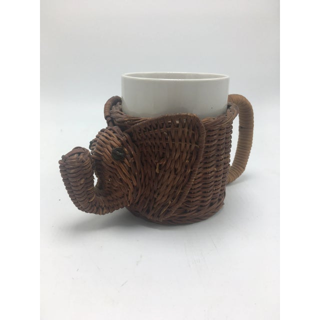 Wicker Elephant Mug For Sale In Charleston - Image 6 of 6