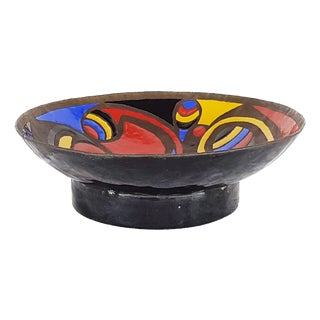 Multi-Colored Enameled Bronze Bowl by Mario Marè, 1972 For Sale