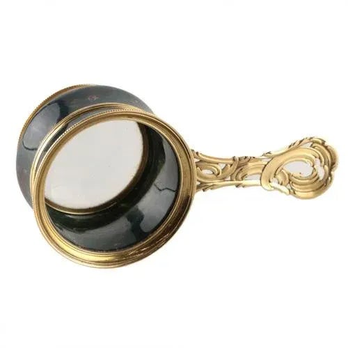 Magnifier in Gold Frame, 1890s For Sale - Image 4 of 7