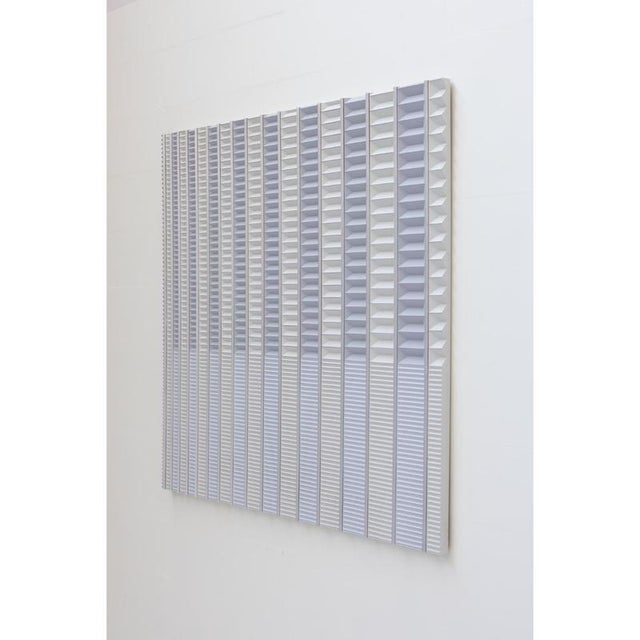 Not Yet Made - Made To Order Alugrid Nr. 01 Wall Panel in Marine Blue Flocked Pressed Wood by Arno Hoogland For Sale - Image 5 of 8