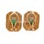 1980s 1980s Italian 14k Gold Green Tourmaline & Diamond Earrings, Pair For Sale - Image 5 of 9