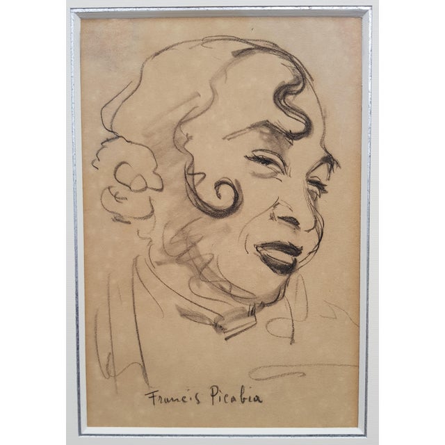 Drawing/Sketching Materials Picabia Francis - Woman Portrait - Pencil Drawing - 1940 - c.o.A For Sale - Image 7 of 13