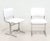 Vintage Italian Chrome-Plated Metal Chairs with White Leather Seats, 1970s, Set of 6 For Sale - Image 3 of 9