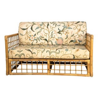 Mid-Century Modern Italian Tropical Chic Loveseat by Vivai Del Sud, 1960s For Sale