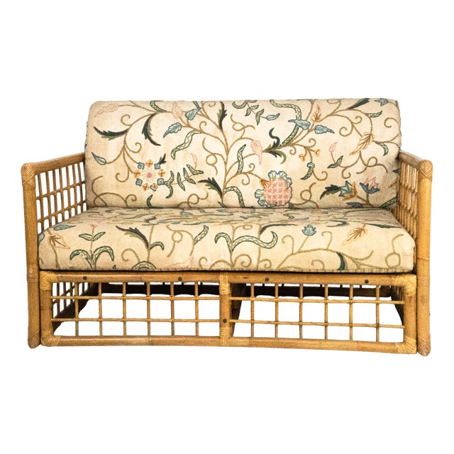 Mid-Century Modern Italian Tropical Chic Loveseat by Vivai Del Sud, 1960s For Sale