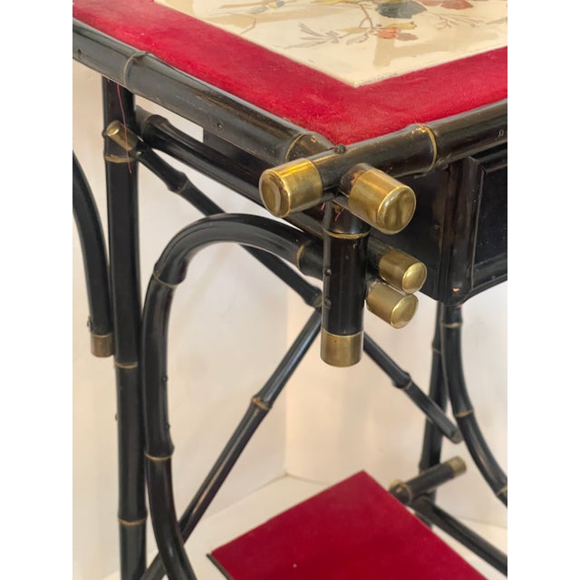 French Aesthetic Mouvement, Ebonized Bamboo Vanity, c.1890 For Sale - Image 11 of 13