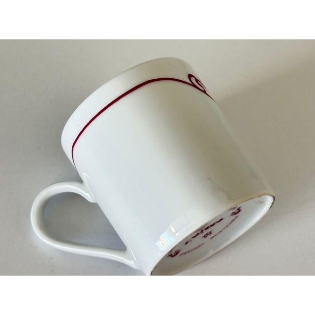 White Maxim’s De Paris Porcelain Espresso Cups and Saucers, Set of 2 Art Nouveau Style For Sale - Image 8 of 10