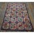 1930s Small Multicolor Geometric Roses Folk Art Antique American Hooked Wool Rug For Sale - Image 9 of 11