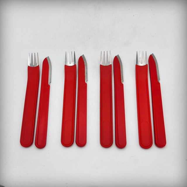 Casino Cutlery Service for 4 from Sedasco, France, 1970s, Set of 8, in Flawless conditions. Designed 1970 to 1979 This...