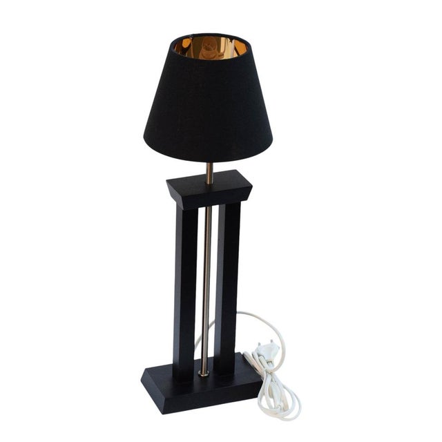 1970s Mid-Century Modern Lamps in Wood, 1970s, Set of 2 For Sale - Image 5 of 6