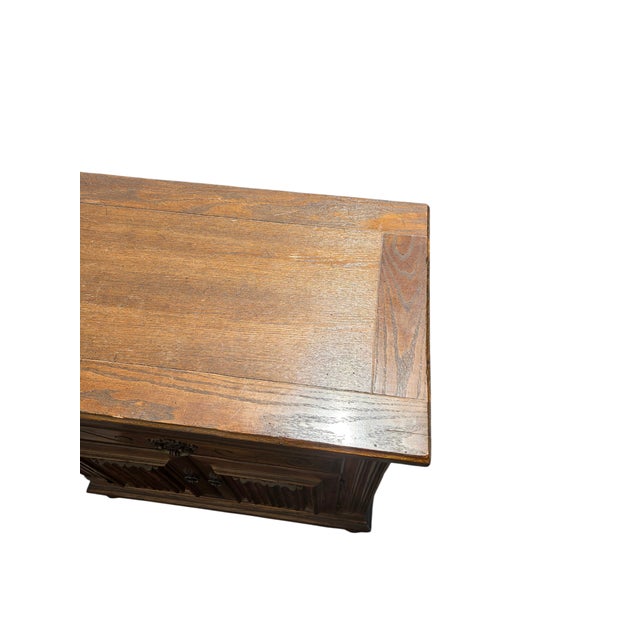 1980s 1990s Ethan Allen Royal Charter Oak Nightstand End Table Cabinet For Sale - Image 5 of 15