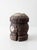This antique wooden mortar, with its intricate metalwork and weathered finish, makes a captivating decorative piece. Its...
