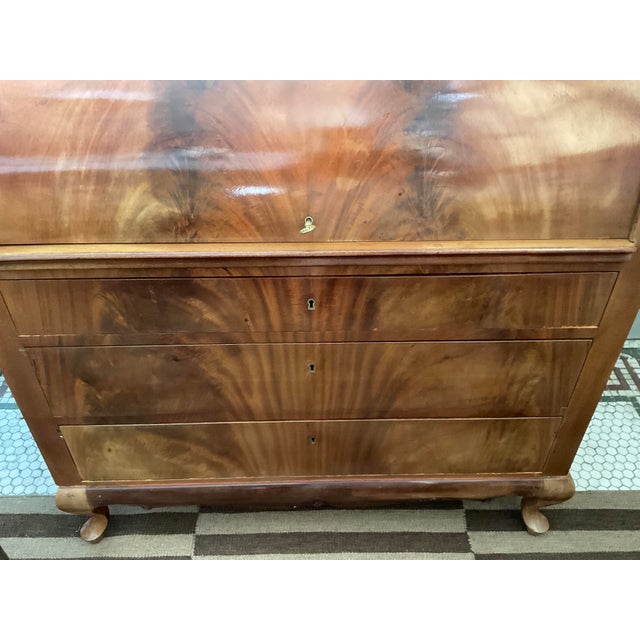 Wood Early 20th Century Swedish Biedermeier Style Secretary Chest For Sale - Image 7 of 18