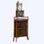 Antique Asian Bamboo Corner Etagere With Floral Leather Tooling & Mirror C1890 For Sale - Image 12 of 16