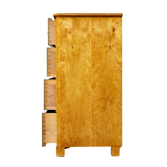 Wood Swedish Birch Chest of Drawers, 1880 For Sale - Image 7 of 10