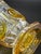 Antique Amber Cut Glass Vase with Floral Medallions, 1890s For Sale - Image 4 of 12