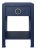 Matthew Izzo Home Navy Linen One Drawer Side Table For Sale