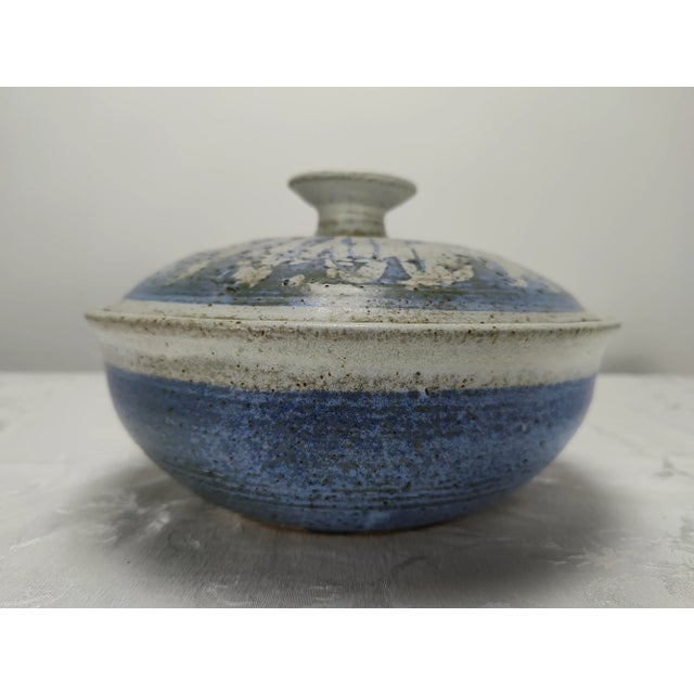 1970s Vintage Mid Century Bowl With Lid by Maxine Scholts C1970s For Sale - Image 5 of 5