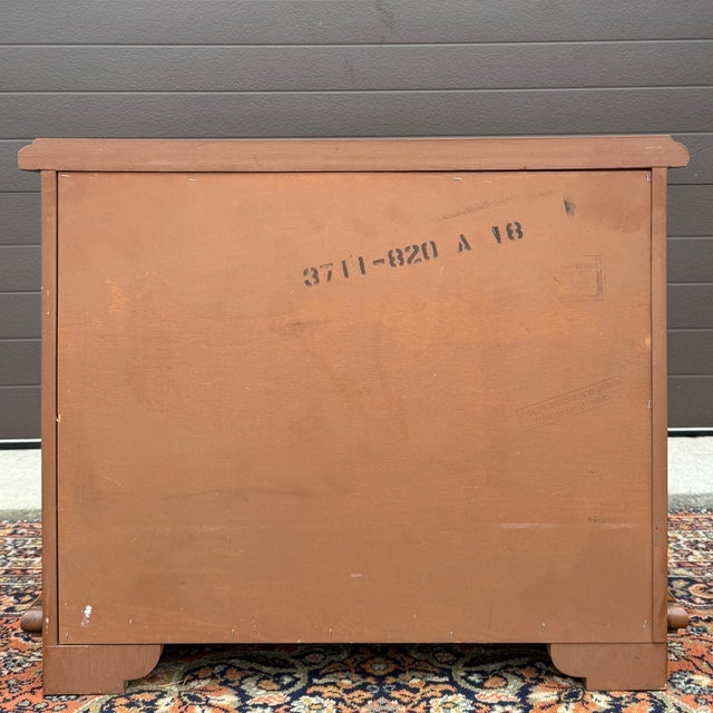 1960s Thomasville Spanish Revival Oak Nightstand Cabinet With Drawer For Sale - Image 13 of 15