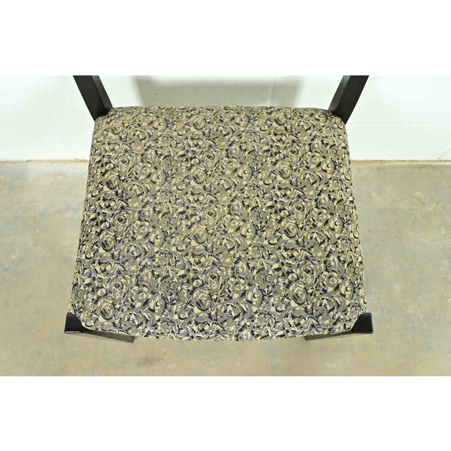 Wood Knoll Postmodern Black Lacquered Ricchio Dining Chairs, Set of Six For Sale - Image 7 of 13