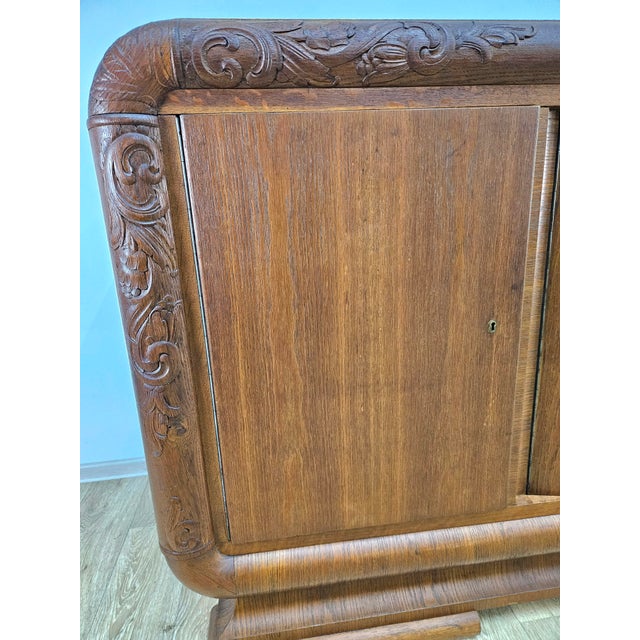 Brown Vintage Art Deco Style Chest of Drawers, 1930s For Sale - Image 8 of 18