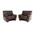 Vintage Leather Armchairs and Ottoman from de Sede, 1960s, Set of 3 For Sale - Image 4 of 11
