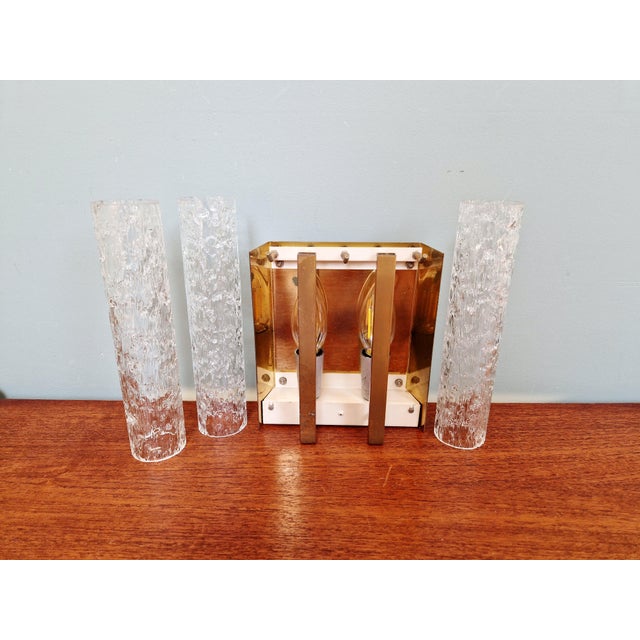 Tubular Wall Sconce in Brass and Frosted Glass from Doria Leuchten, 1960s For Sale - Image 16 of 17
