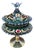 Venetian Emerald Green Glass Covered Bonbonnière with Gilt Decoration and Jewele, 1950 For Sale
