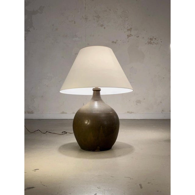 1970s Vintage French Brutalist Ceramic Table Lamp from La Borne, 1970s For Sale - Image 5 of 12