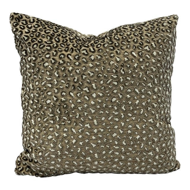 Animal Print “Wilde” Attributed to Colefax & Fowler 22” Feather/Down Pillow For Sale