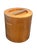 Vintage Mid-Century Modern Wooden Ice Bucket | Scandinavian Teak or Maple Barware With Metal Handle Lid For Sale - Image 10 of 11