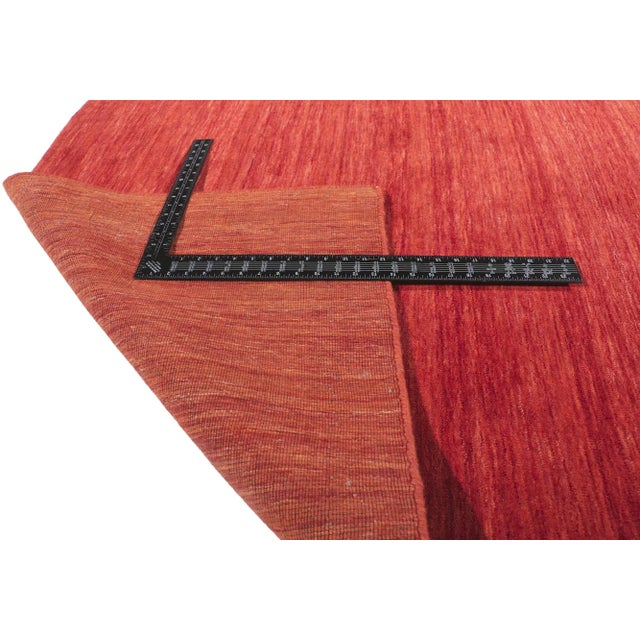 Early 21st Century Red Modern Style Area Rug - 09'07 X 12'10 For Sale - Image 5 of 9
